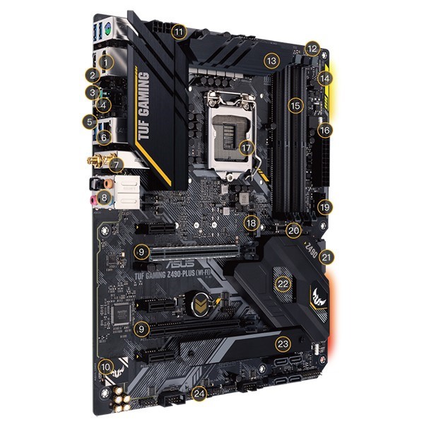 مادربرد ایسوس مدل TUF GAMING Z490-PLUS LGA 1200