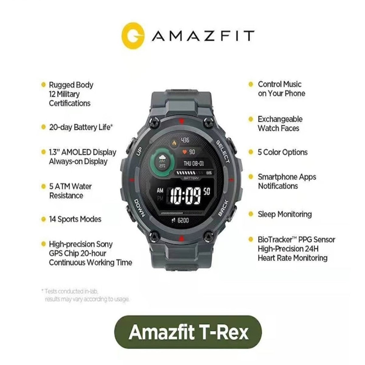 ساعت هوشمند شیائومی مدل Amazfit T-Rex