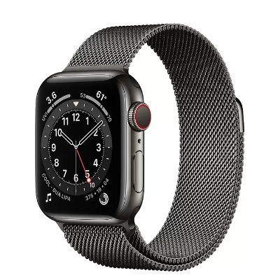 اپل واچ سری ۶ استیل مشکی با بند میلانس لوپ (Apple Watch 6 Series)