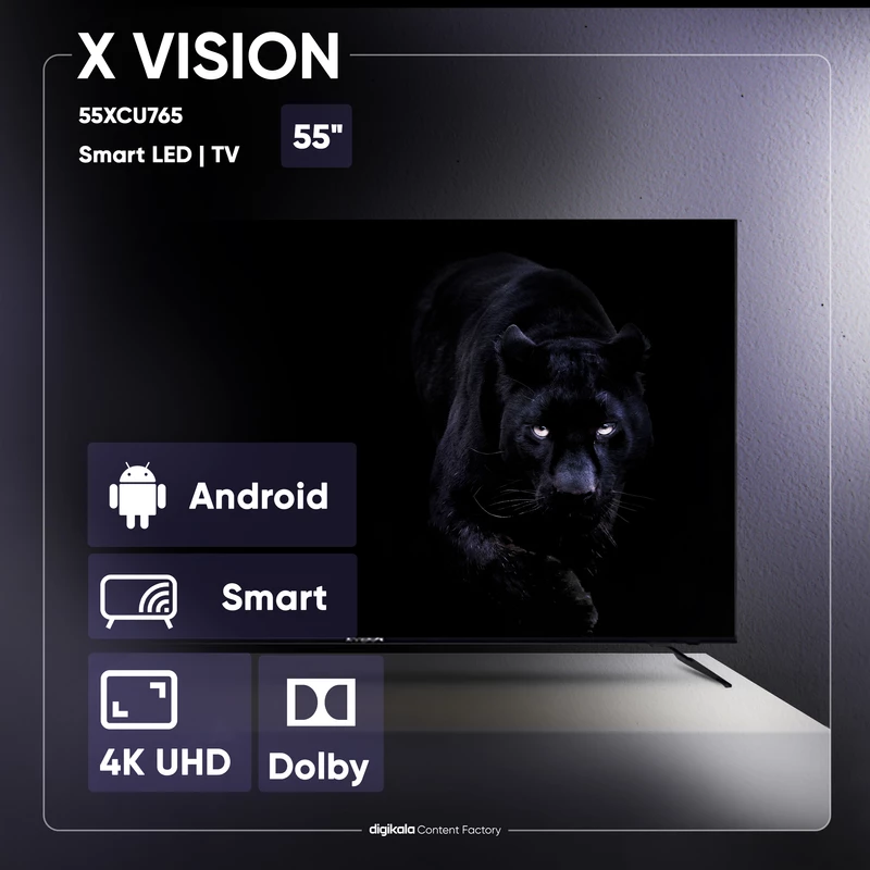 تلویزیون ال ای دی هوشمند ایکس ویژن مدل 55XCU765 سایز 55 اینچ