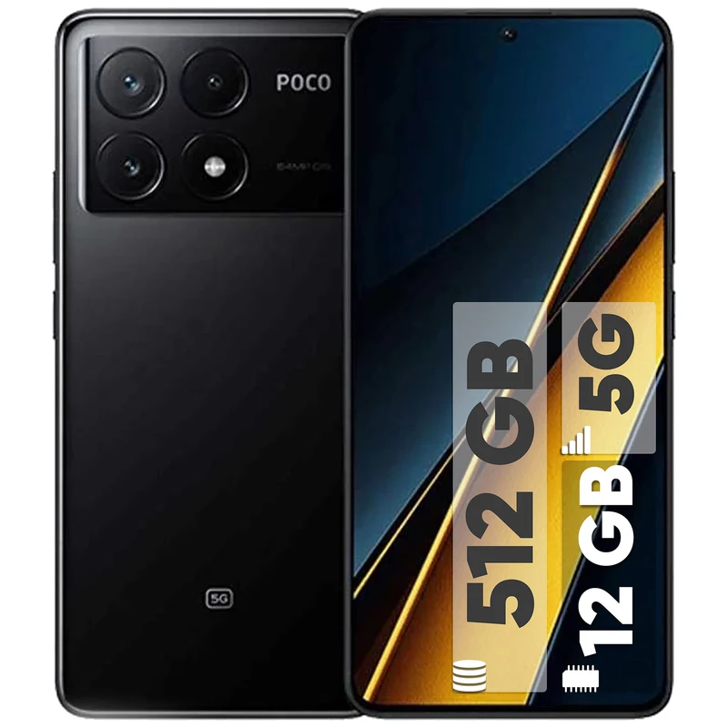 گوشی موبایل شیائومی مدل Poco X6 Pro 5G دو سیم کارت ظرفیت 512 گیگابایت و رم 12 گیگابایت